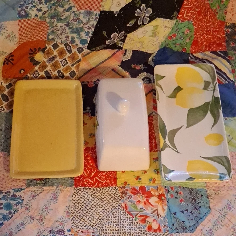 Lemon Design Butter Dish and Tray Set - Picture 5 of 5